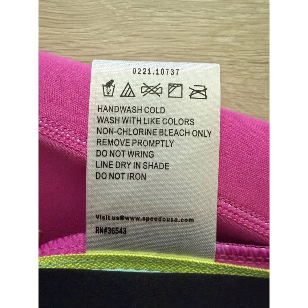 Speedo Kids Neoprene Swimsuit One Piece Girls Size 7-8 UV Thermal Suit NWT